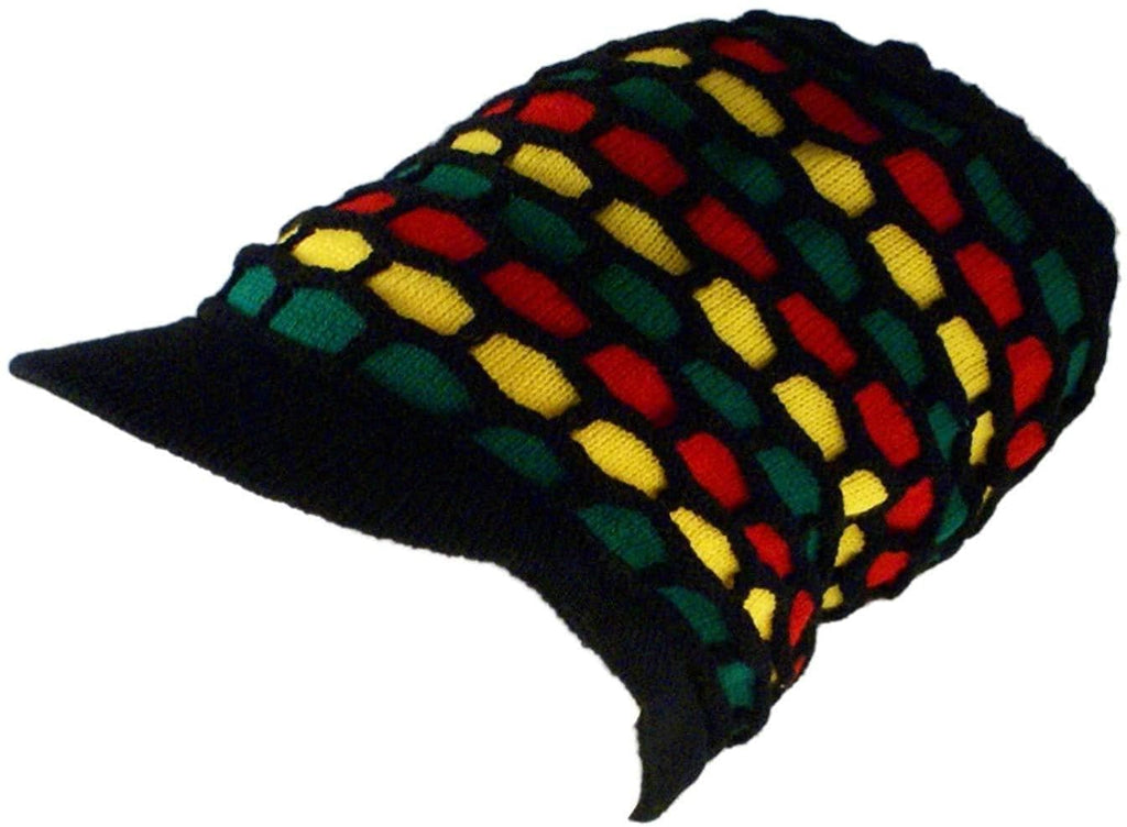 Rasta Hat With Honeycomb Pattern