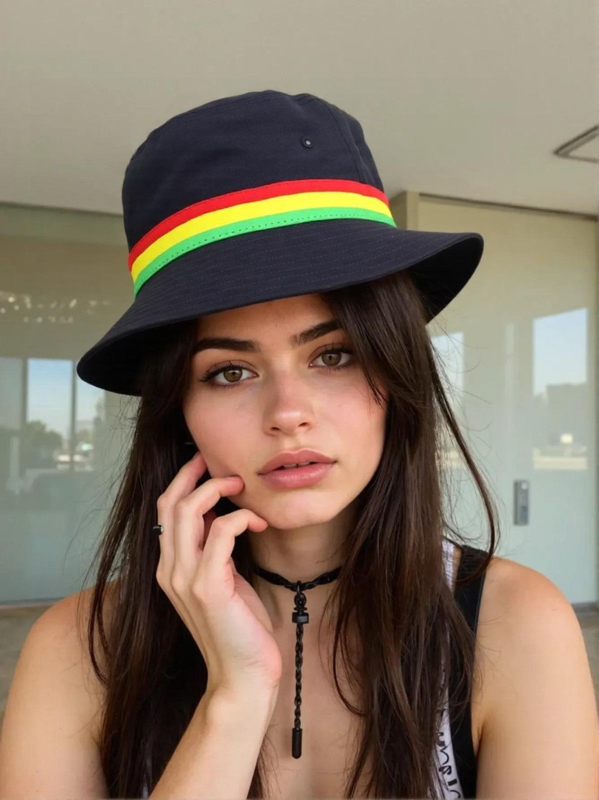 Cool Rasta Stripe Cotton Bucket Hat - Jamaican Festival Sun Hat, Perfect Summer