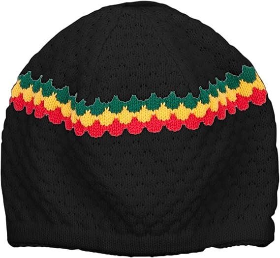 Rasta Hats for Dreadlocks. Long Slouch Beanie Hat with enough space to put most locs inside neatly.