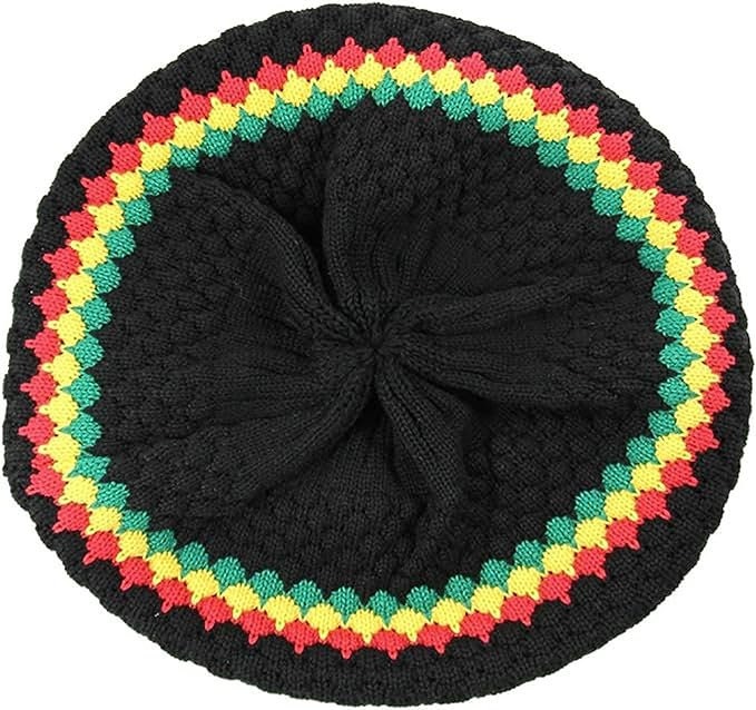 Rasta Hats for Dreadlocks. Long Slouch Beanie Hat with enough space to put most locs inside neatly.