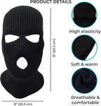 CRAZY LIZARD 3 Hole Balaclavas Knitted Full Face Cover Ski Mask, Winter Masks