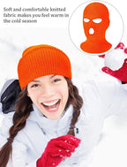 CRAZY LIZARD 3 Hole Balaclavas Knitted Full Face Cover Ski Mask, Winter Masks