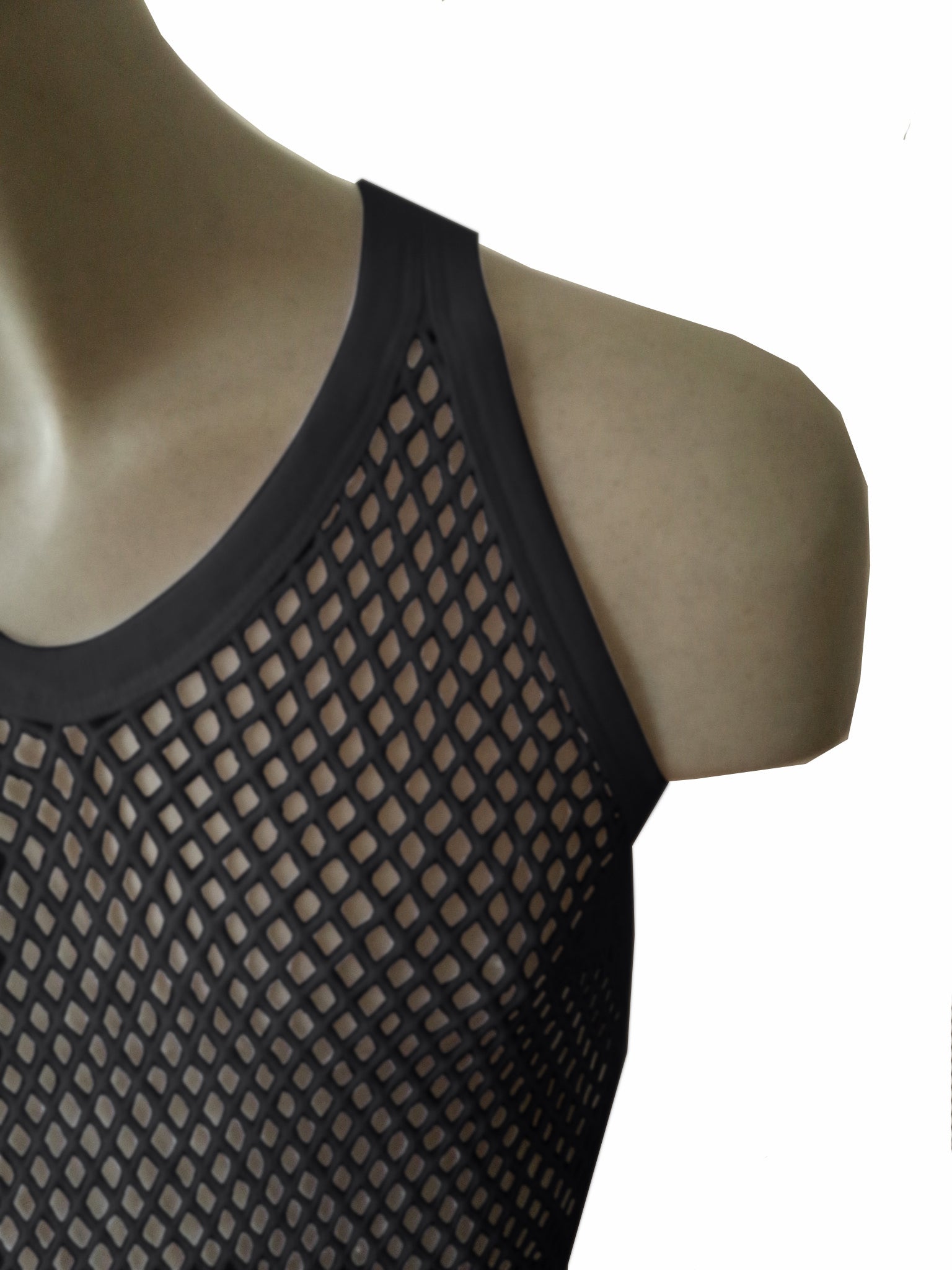 Black String Vest. Classic Cotton Mesh String Vests. Muscle Vest in Black, Fishnet Gym Workout tops.