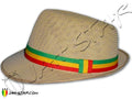 Rasta Trilby Hat Bob Marley Brown