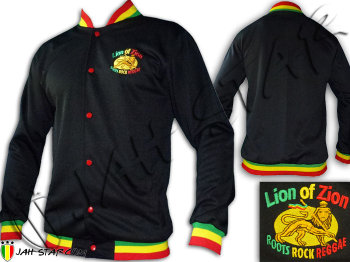 Reggae Themed Jacket with embroidered Roots Rock Reggae Music and Rasta Trims