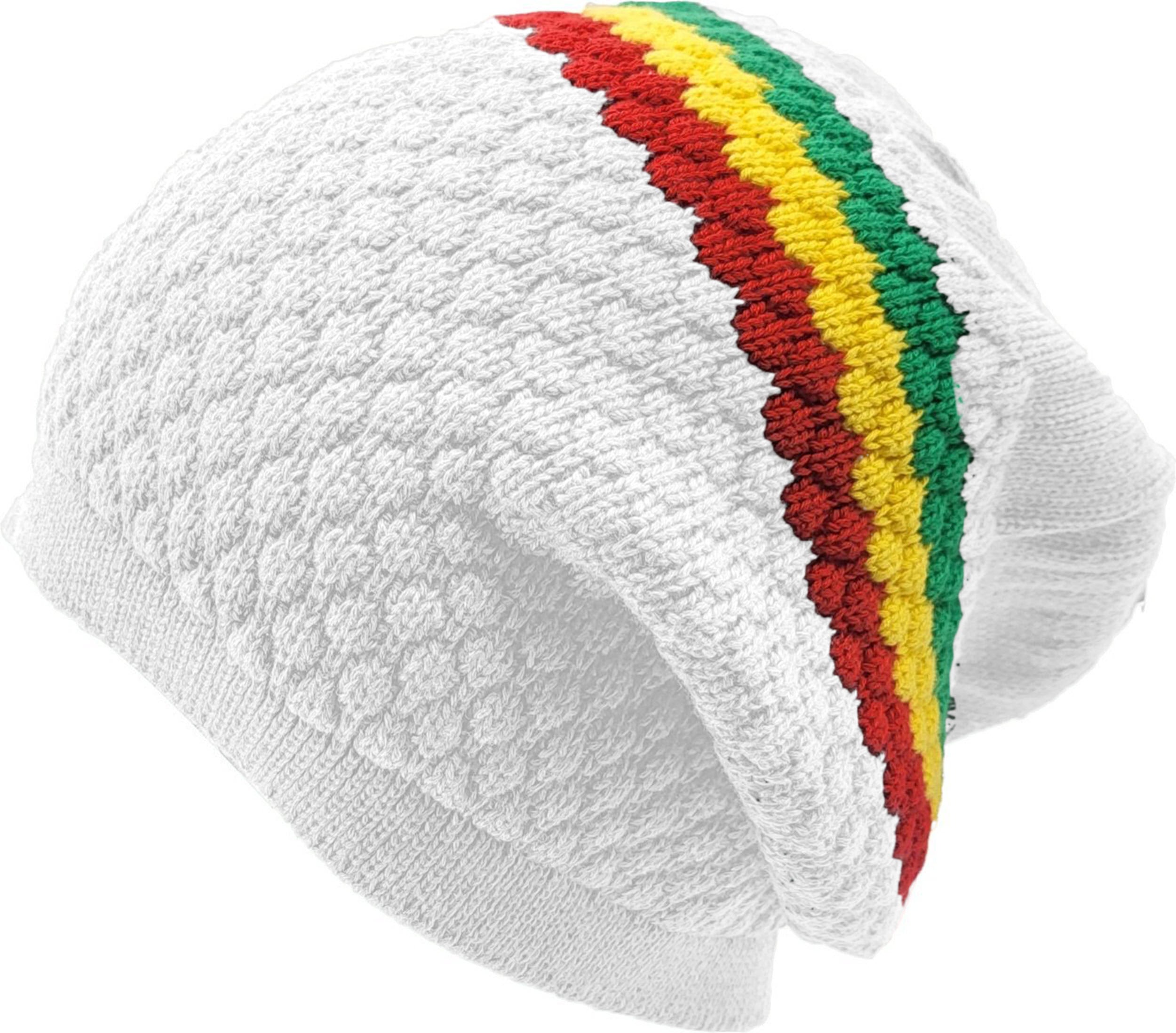 Rasta Hats for Dreadlocks. Long Slouch Beanie Hat with enough space to put most locs inside neatly.