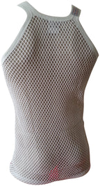 White String Vest. Classic Cotton Mesh String Vests. Muscle Vest in White, Fishnet Gym Workout tops.